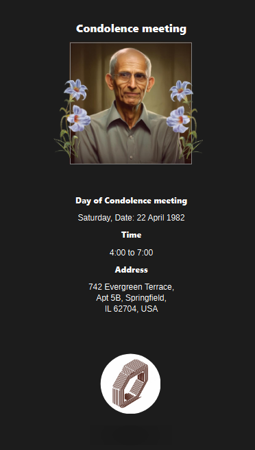 A customizable word template for a meeting invitation in memory of a legend by MKCl-KF