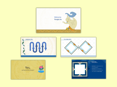 A presentation template inspired by Indian Thangka Art by MKCL-KF