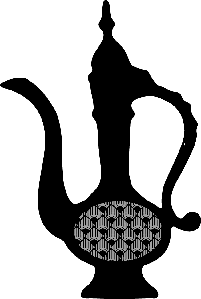 Bidriware-Inspired Goglet Surahi Silhouette with Geometric Inlay Design influenced by Mughal art from Deccan, India