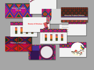 Colourful Conference Presentation Template inspired by Himalayan ribbons by MKCL-KF