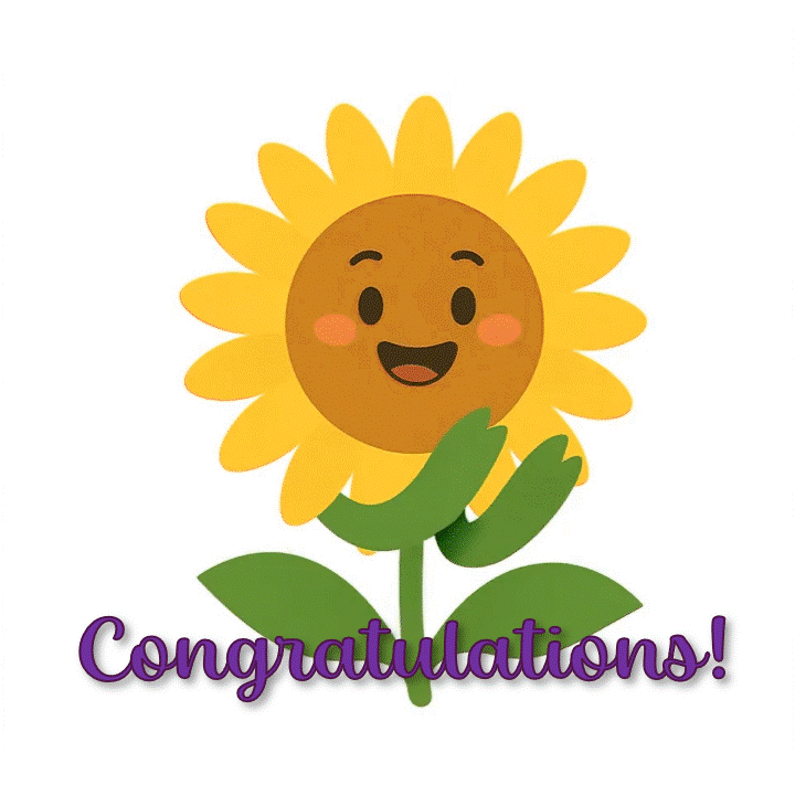 Congratulations Sunflower