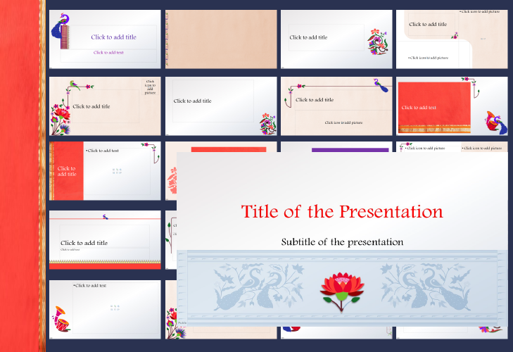 Professional Presentation - Paithani Style Template By MKCL-KF
