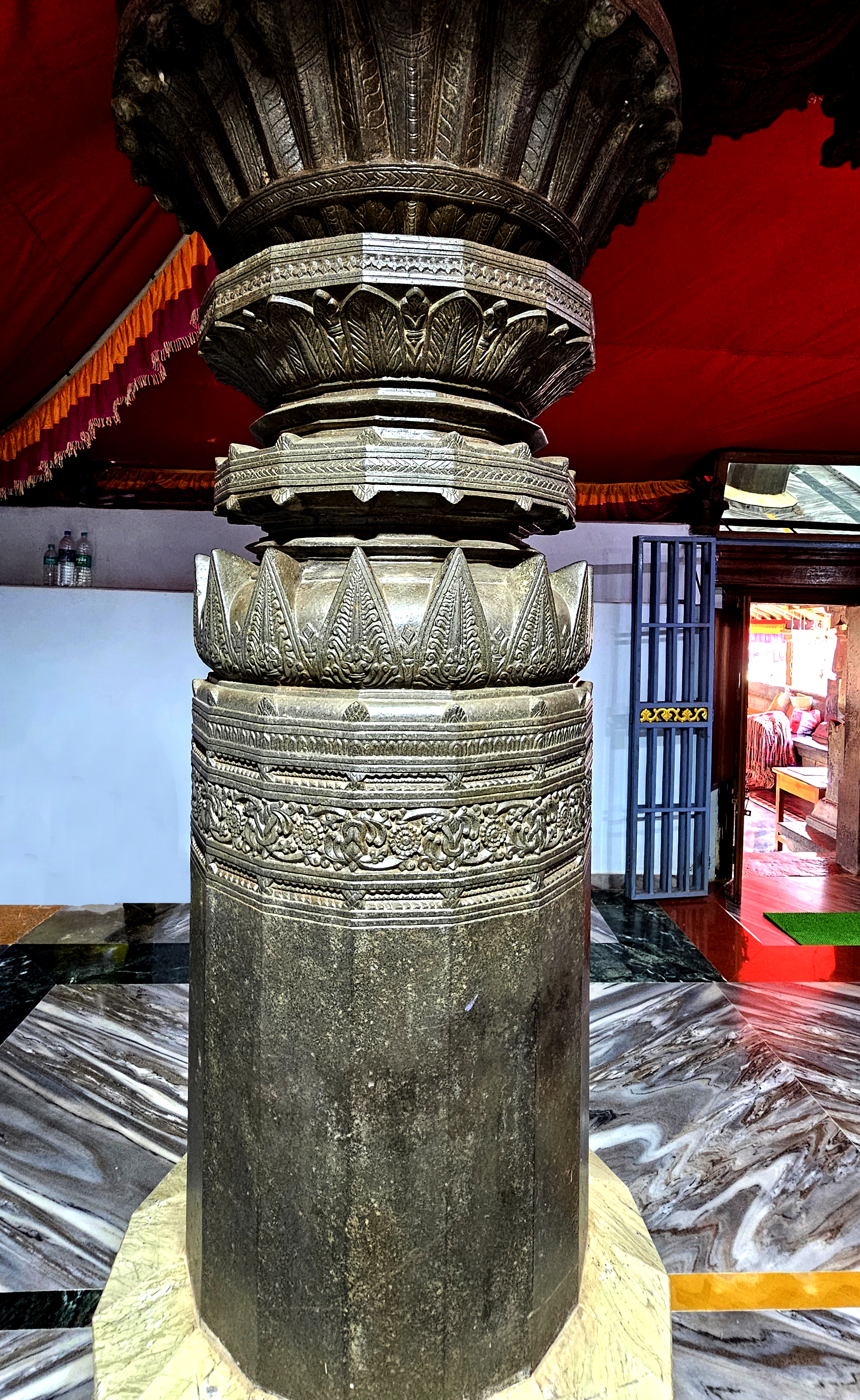 Stone Piller At Rameshwar Temple Aakeri Konkan